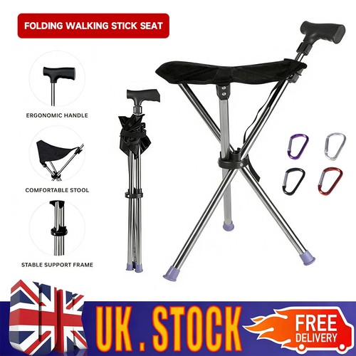 Folding walking stick seat - stick,