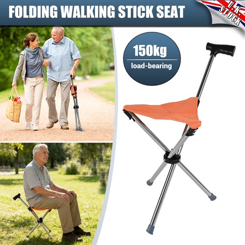 Folding walking stick seat - walking,